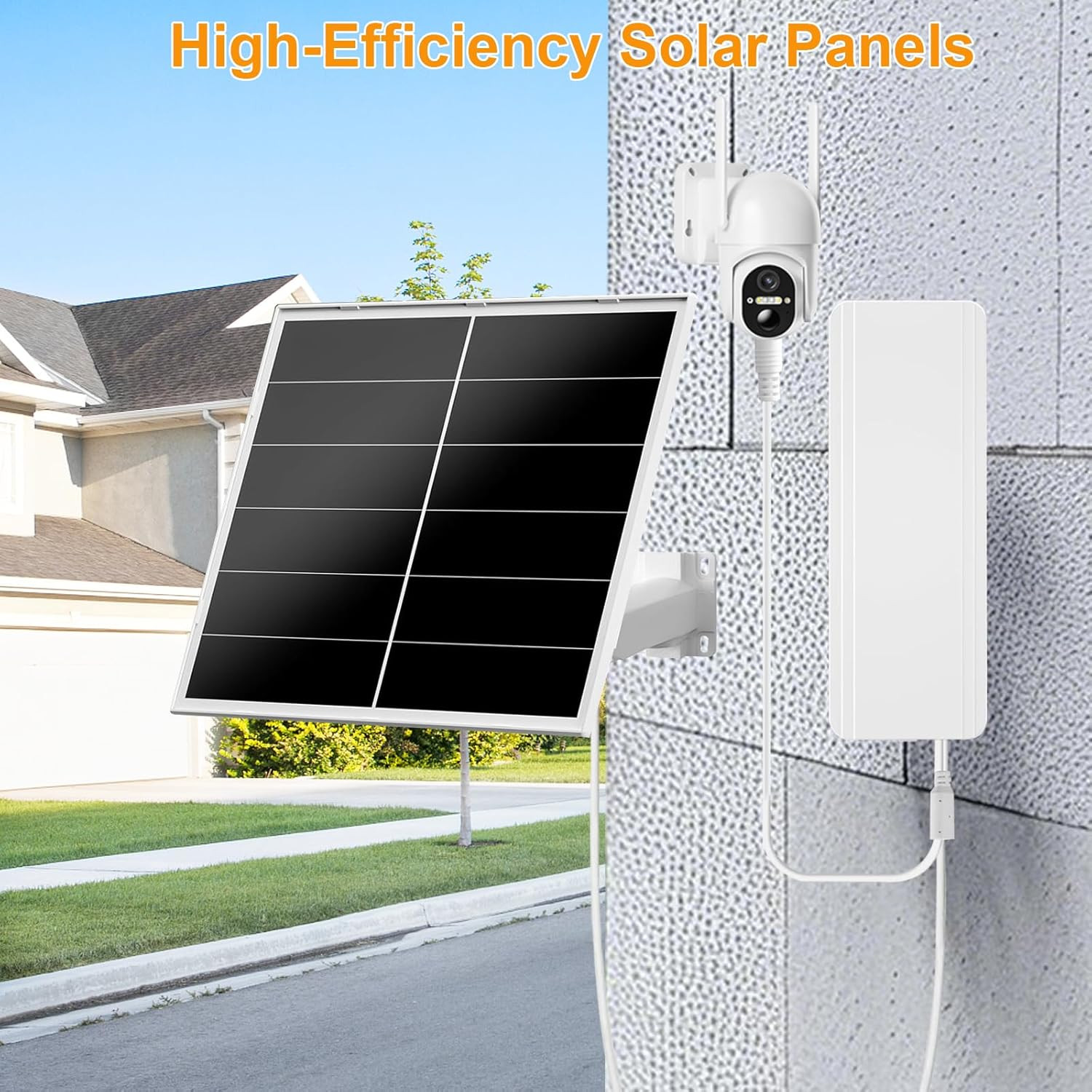 20W Solar Panel Kit with 24000Mah Battery, 5V/12V Adjustable Output, DC & USB-C