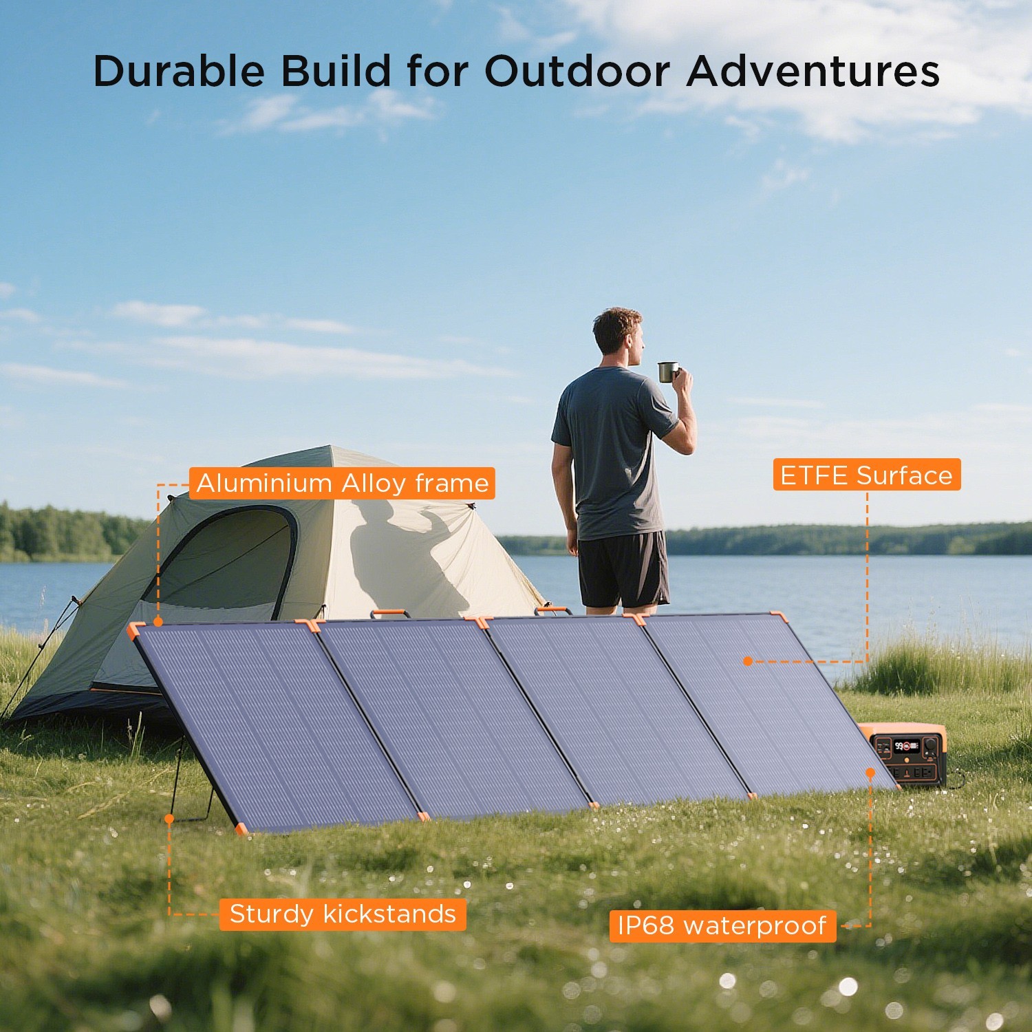 ZOUPW 300W Foldable Solar Panel N-Type 16BB for Power Station Camping RV Trip