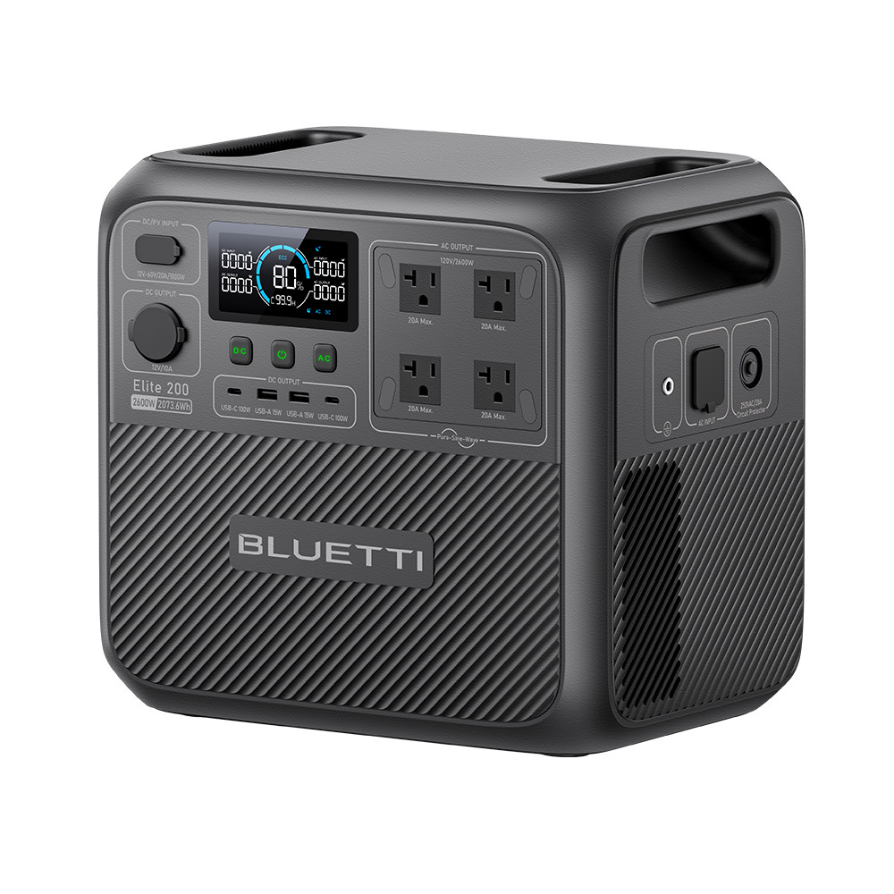 BLUETTI Elite 200 V2 2600W Portable Power Station+Optional 200W/350W Solar Panel