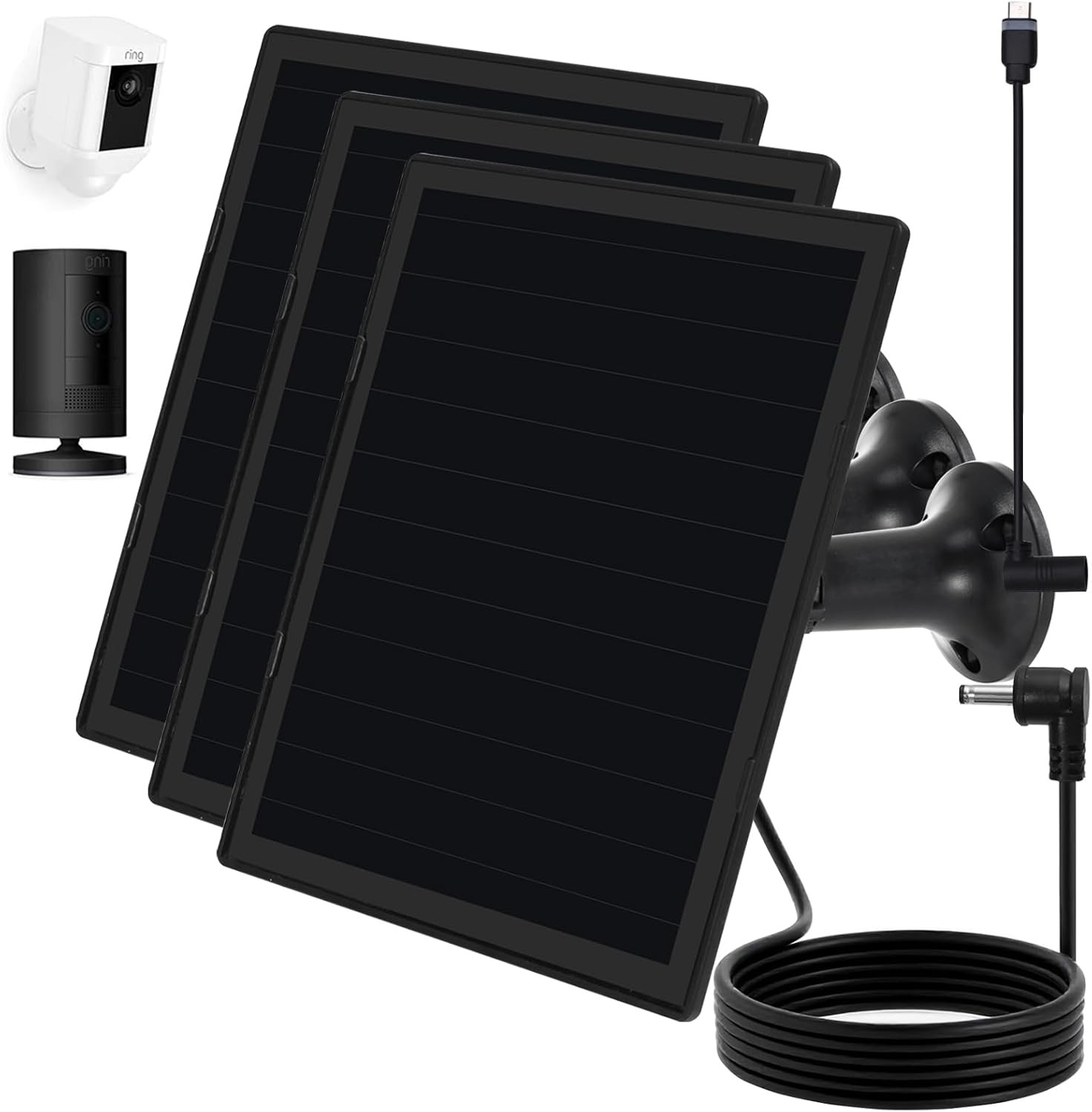 6W Solar Panel for Stick Up Spotlight Cam Plus Pro USB-C IP66 Waterproof