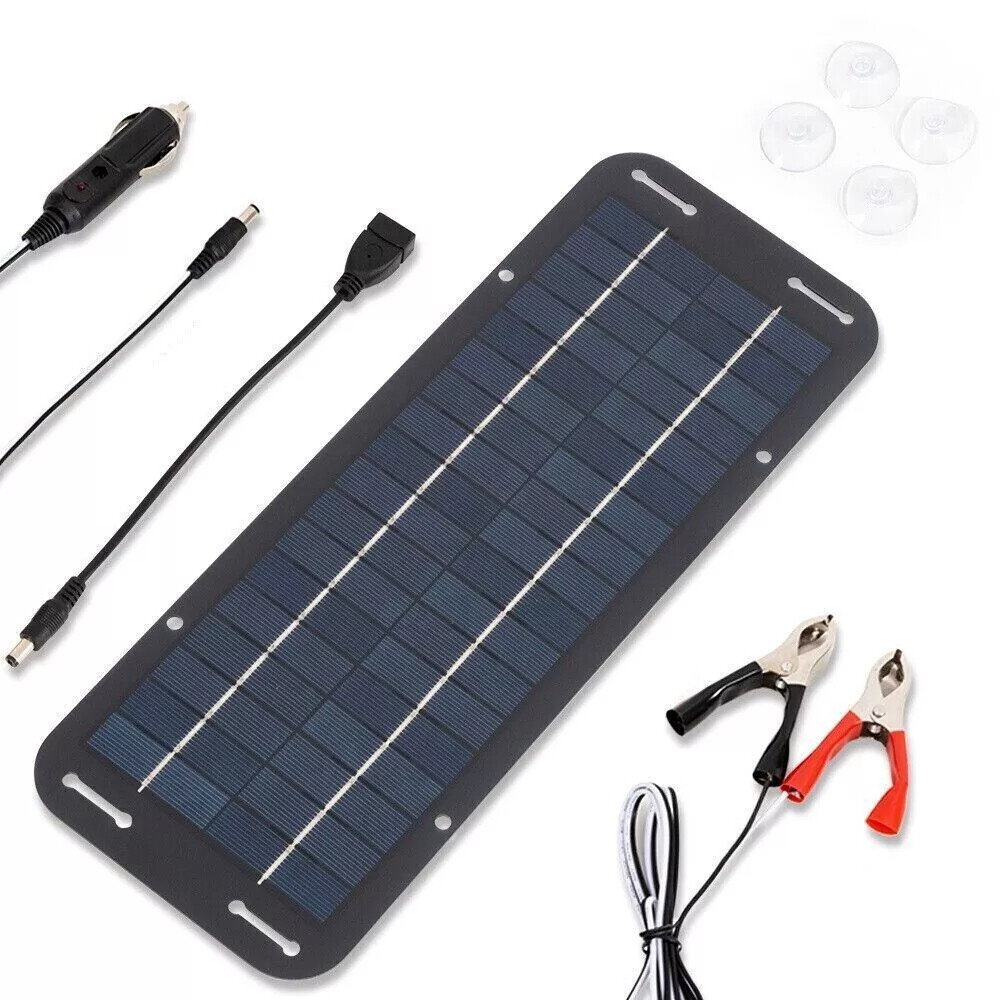 Portable Solar Panel Kit 100A 12V Battery Charger w/ Controller Caravan Boat RV