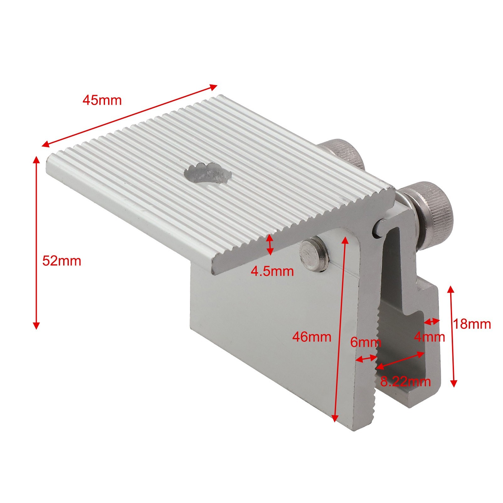 For Mounting Solar Pv Standing Seam Clamp Roof Seam Clamp Sliver Color