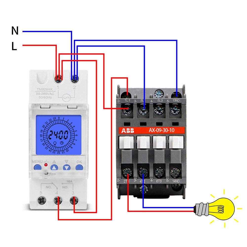 Intelligent Timer Switch 16A 24 Hours Programmable with Backlight LCD Display
