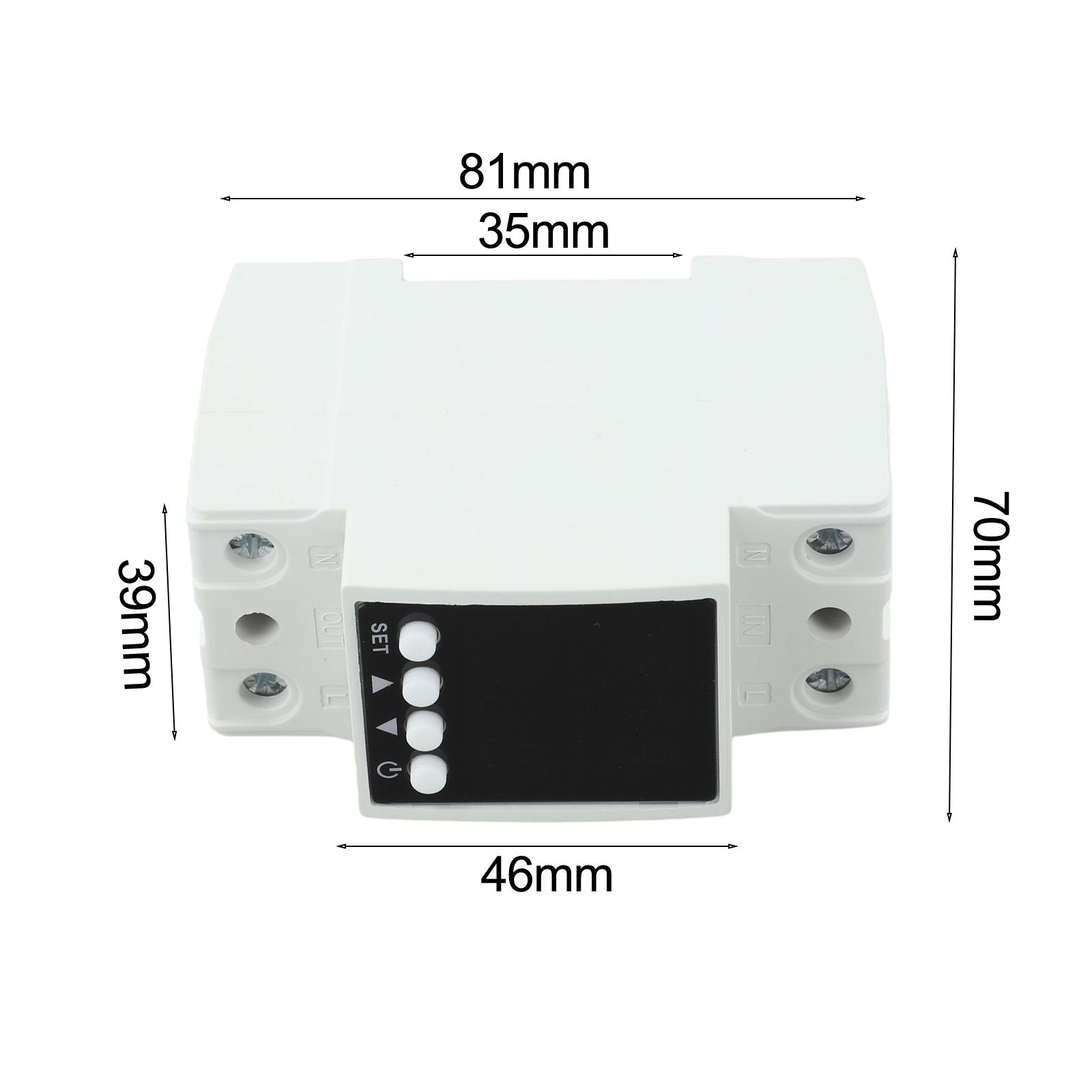 Voltage Control Relay with Dual LCD Readout 80V-300V AC OverUnder Protection