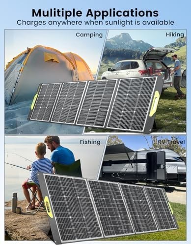 800W Portable Solar Panel, 2pcs 400W Portable Solar Panels 39V, 23% Efficienc…