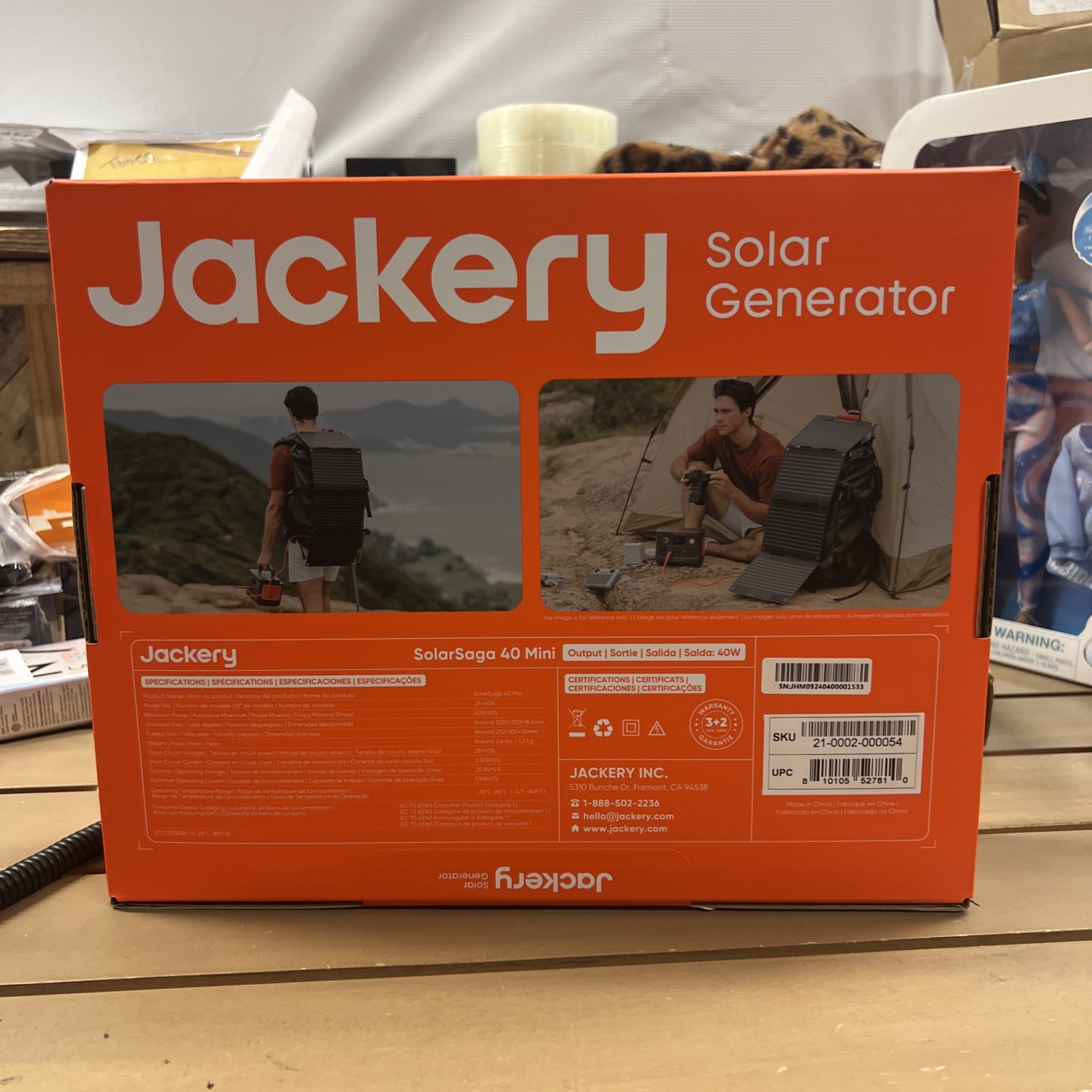 Jackery – SolarSaga 40W Mini Solar Panel – Black 0634446