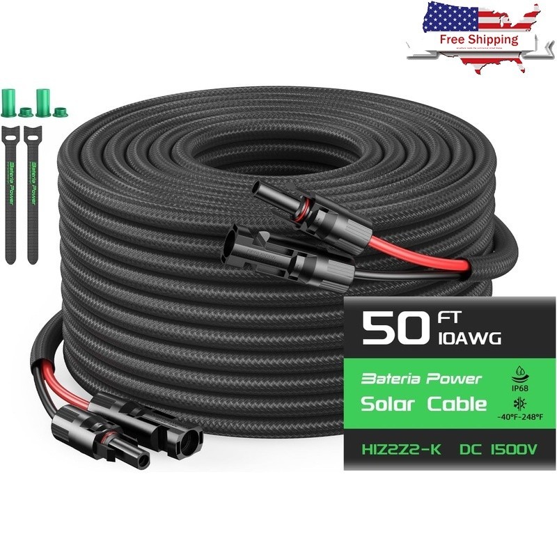 Solar Cable Waterproof Extension Set IP68 Durable UV Resistant Connectors
