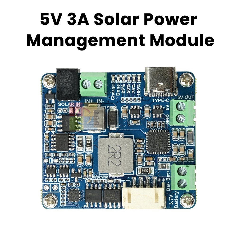 6-24V Solar Panel Power Management Module 5V 3A MPPT PD QC FCP SFCP Type-C
