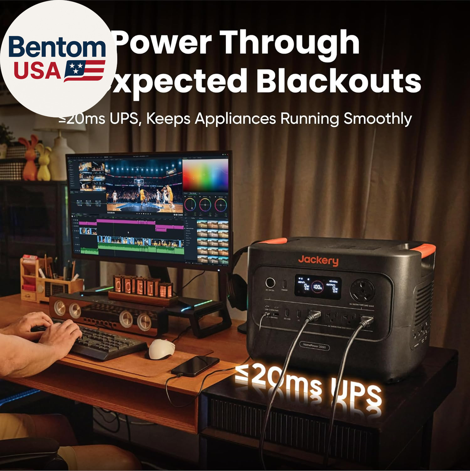 Homepower 3000 Portable Power Station, 3600W (Surge 7200W) Output, 3072Wh LFP Ba