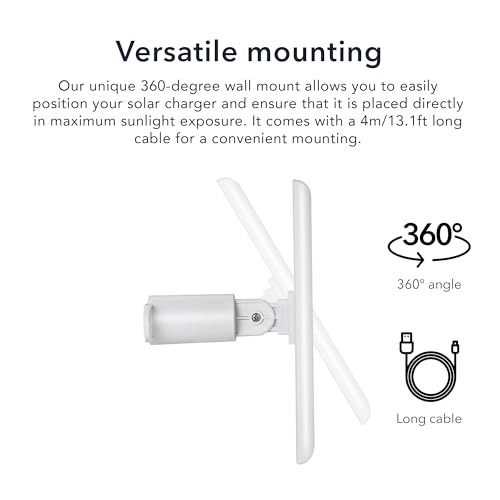 Solar Panel Compatible with Ring Spotlight Cam/Plus/Pro Battery, 1 Pack White
