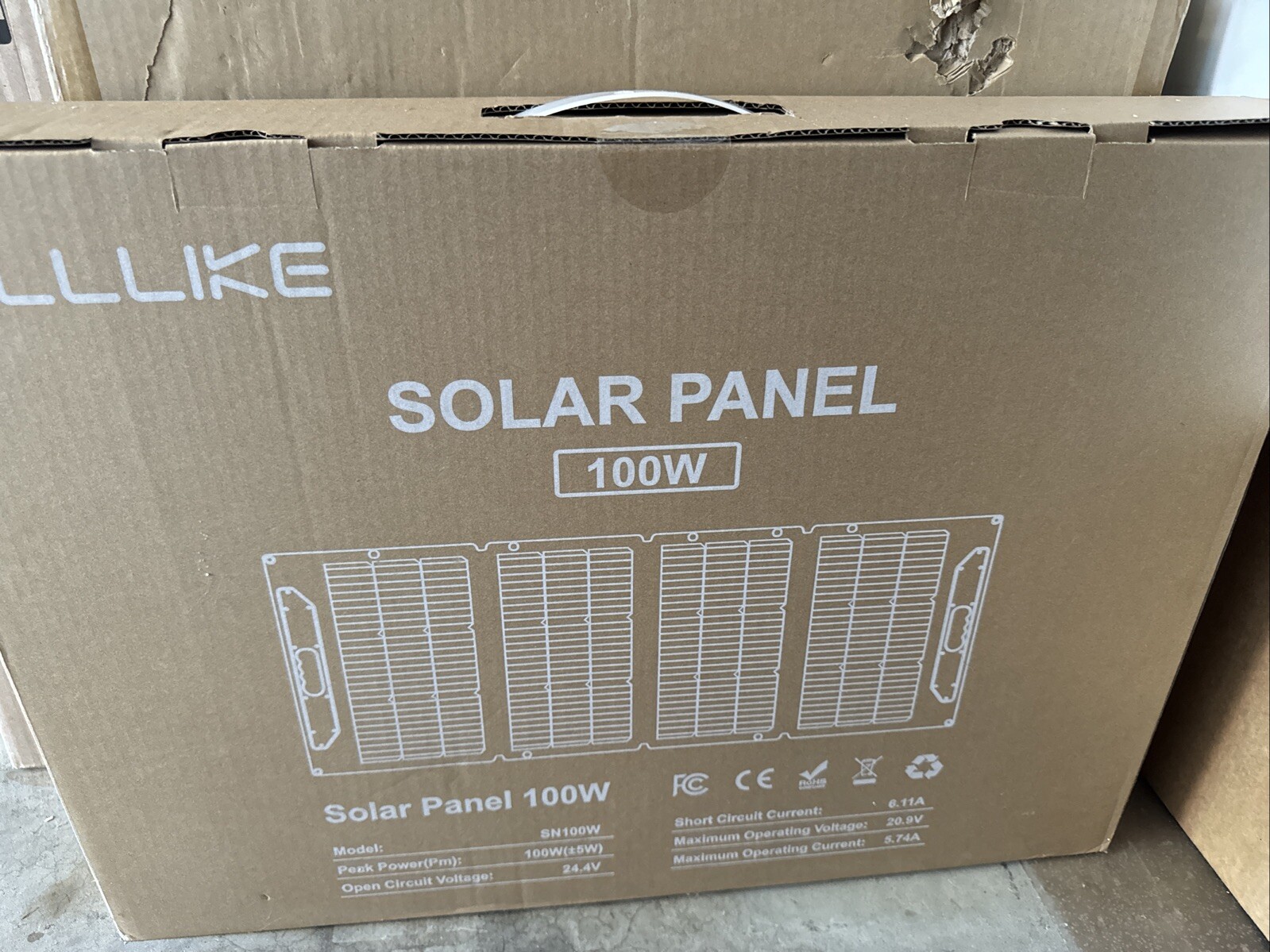 ALLLIKE SN100W Solar Panel. New Sealed In Box With Free Shipping.