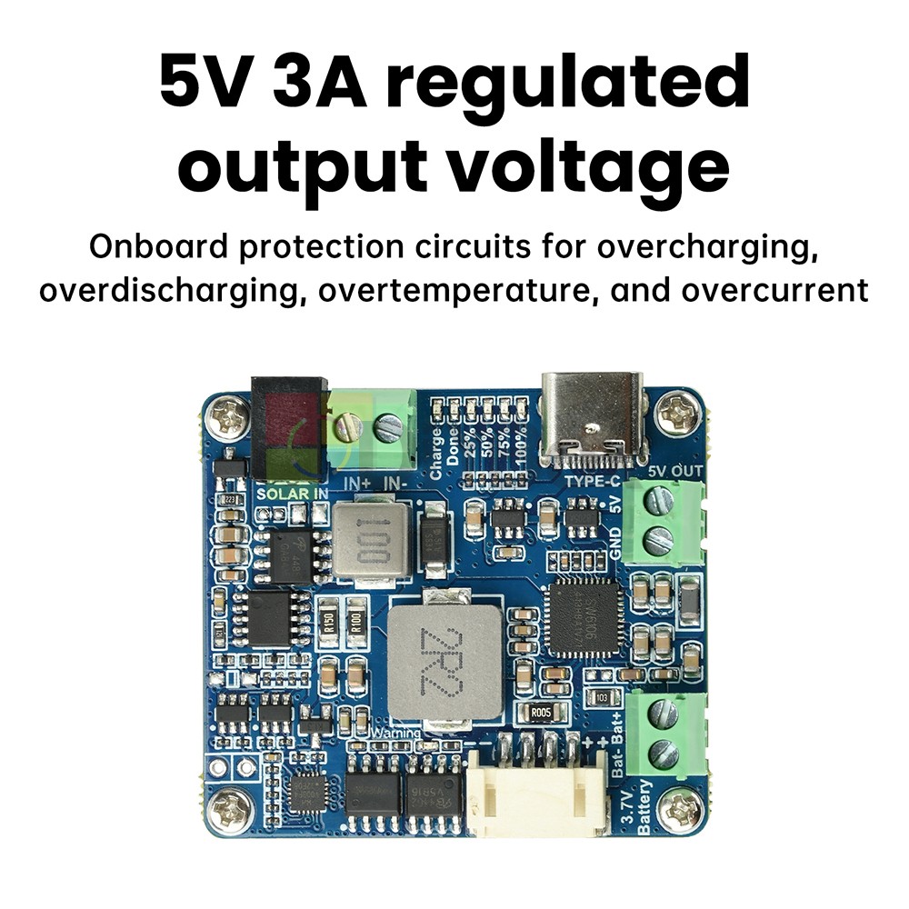 6-24V Solar Panel Power Management Module 5V 3A MPPT PD QC FCP SFCP Type-C