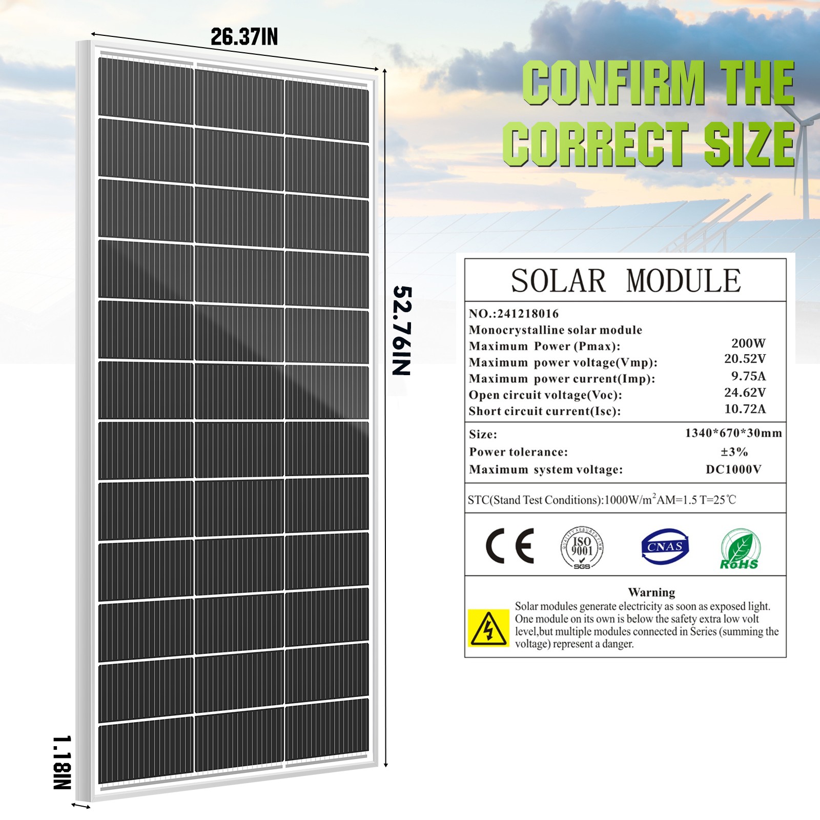 12V Solar Panel 200W Kit Home Battery Power Solar System Off-Grid RV Boat Campin