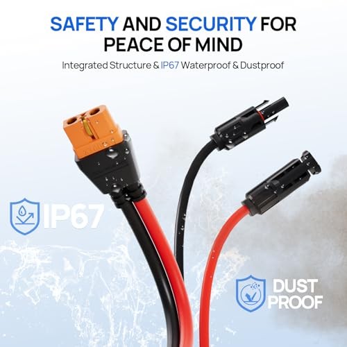 Solar to XT60i Cable 12AWG 10FT Extension Cable Solar Connector to XT60i