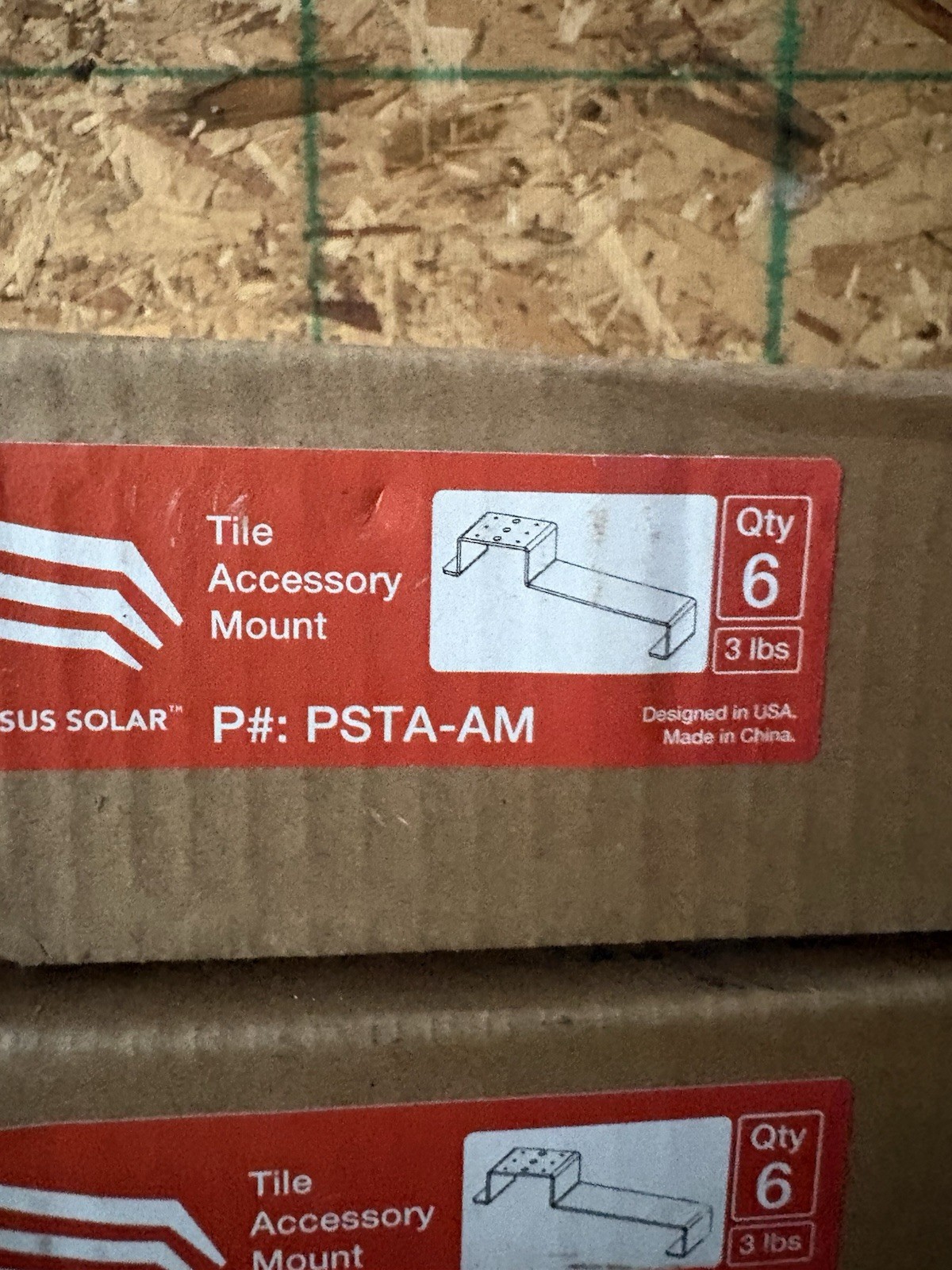 Pegasus Solar PSTA-AM Roof Mounting Hardware Tile Accessory Mount, Qty 6