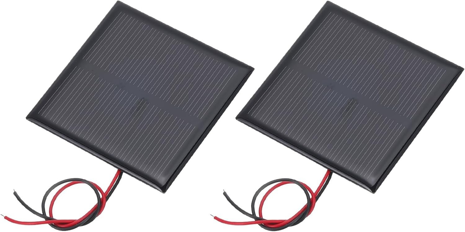 2 Pcs 5.5V 0.44W 70mA Mini Solar Panels, Small Polycrystalline Solar Cell Pan…