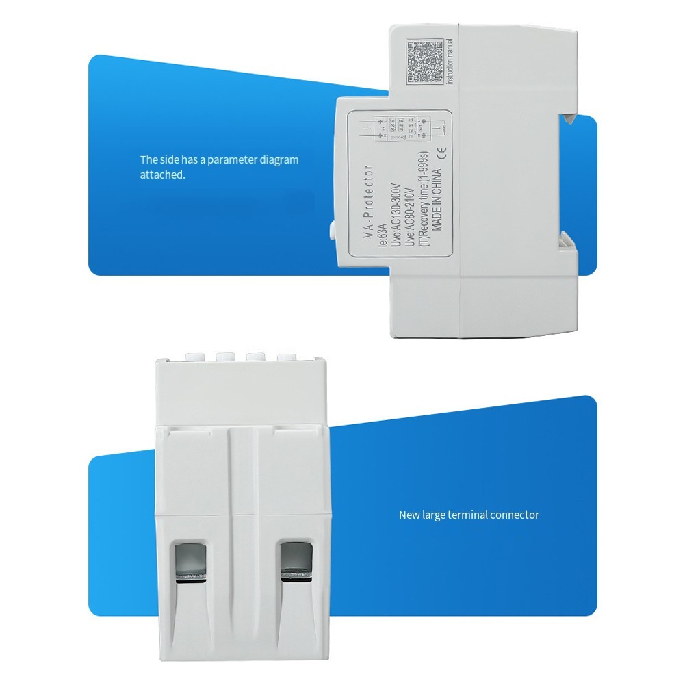 Smart Voltage Protector Device with Dual Display and Over Under Current Relay