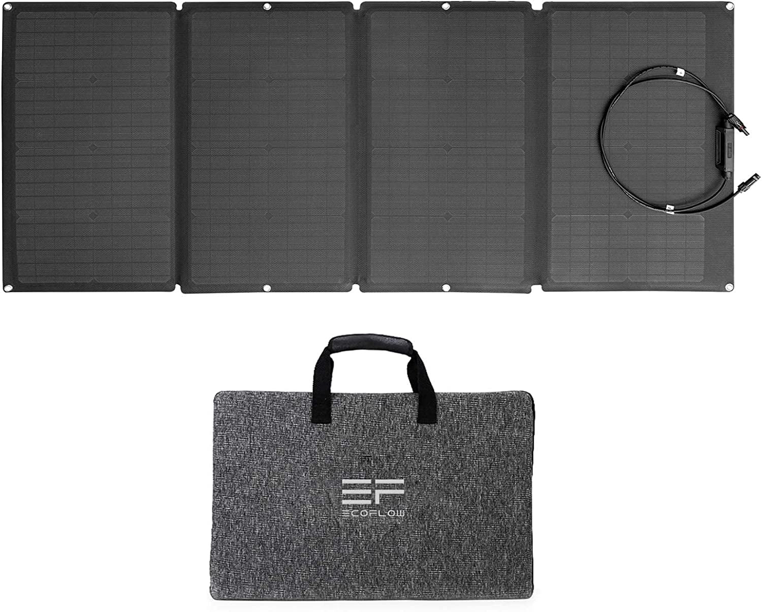 160W Portable Solar Panel for Power Station, Foldable Solar Charger with Adjusta