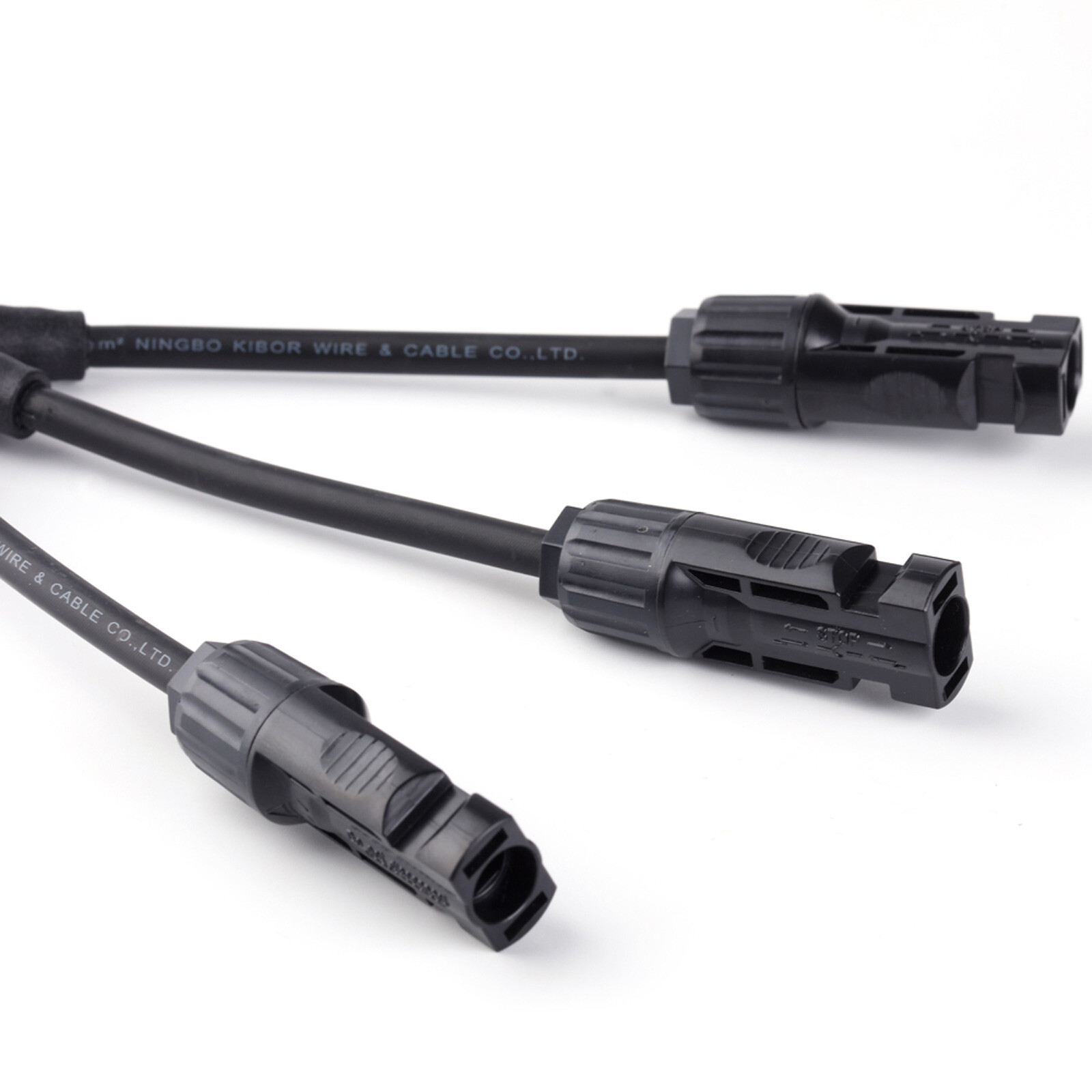 1 Pair 12AWG 1 to 3 Y Branch Solar Wiring Connector Solar Cable for Solar Panel