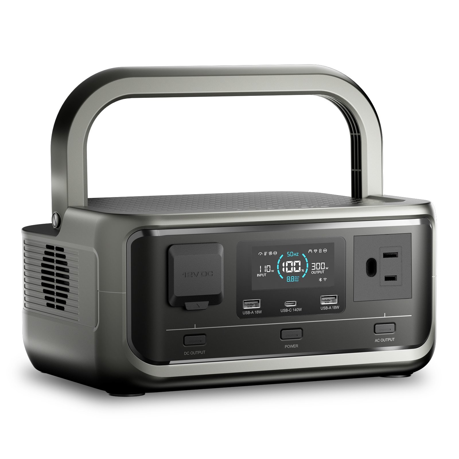 ALLPOWERS 300W 256Wh Portable Power Station AC DC Generator + 100W Solar Panel