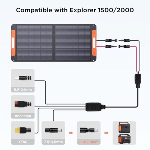 DC7909 to DC8020 Adapter,Electrical Connector Fit for 100W/200W Portable