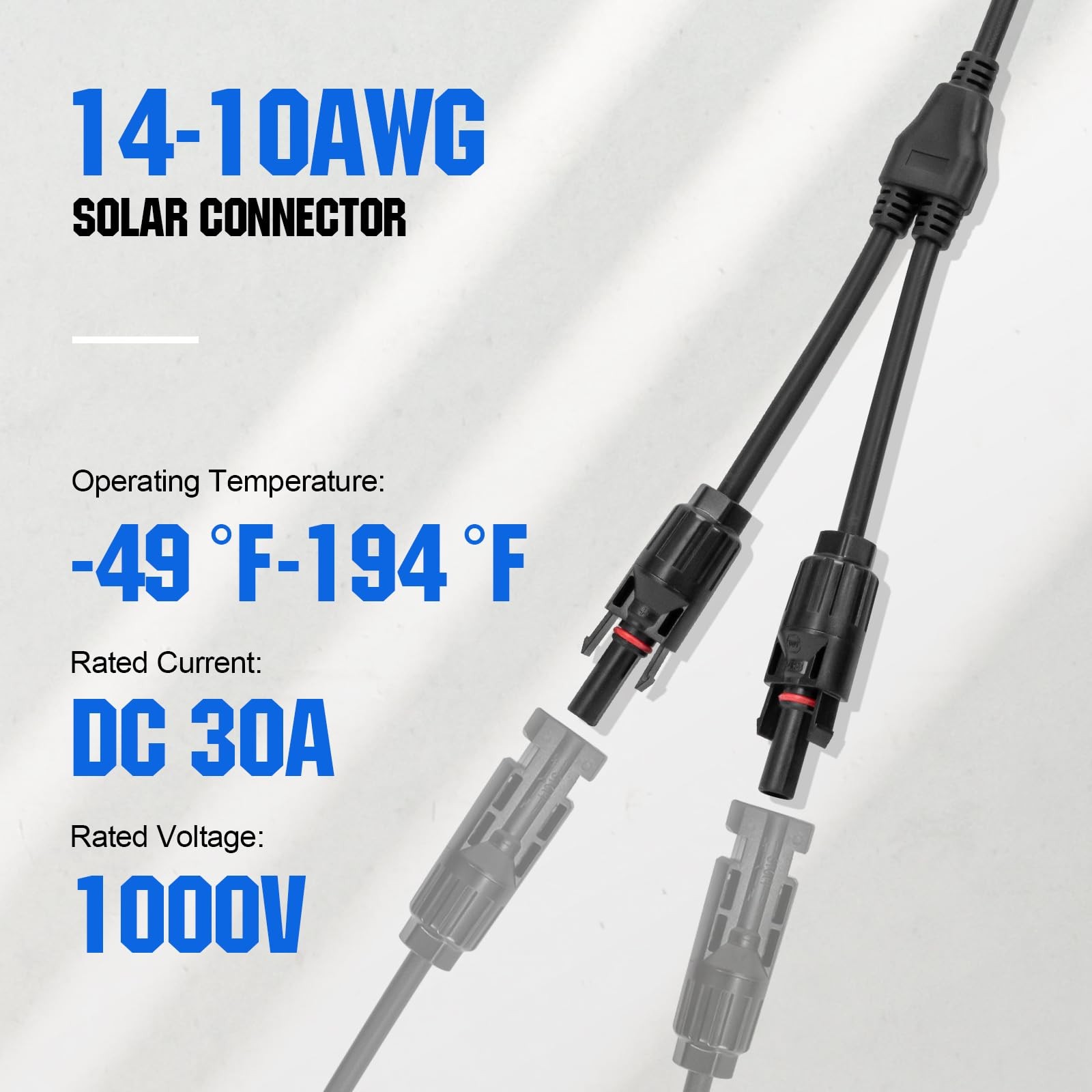 4 Pair Solar Connectors 30a Y Branch Parallel Pv Adapter Cable Wire Plug Tool Ki