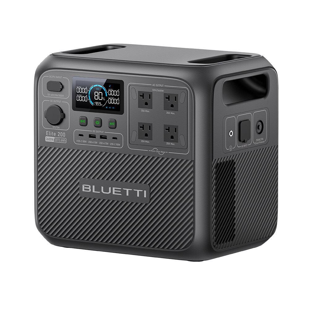 BLUETTI Elite200V2 2073.6Wh Portable Power Station+Optional Solar Panel Off-grid