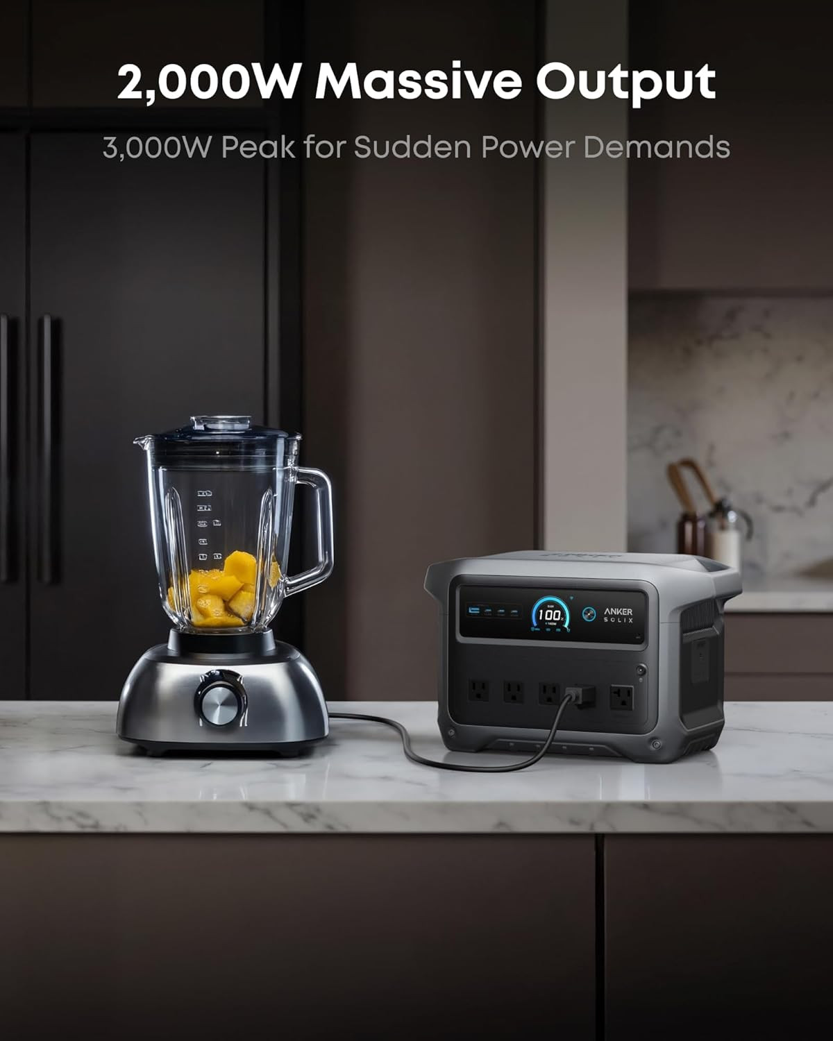 Anker SOLIX C1000 Gen 2 Portable Power Station with 100W Bifacial Solar Panel, 2
