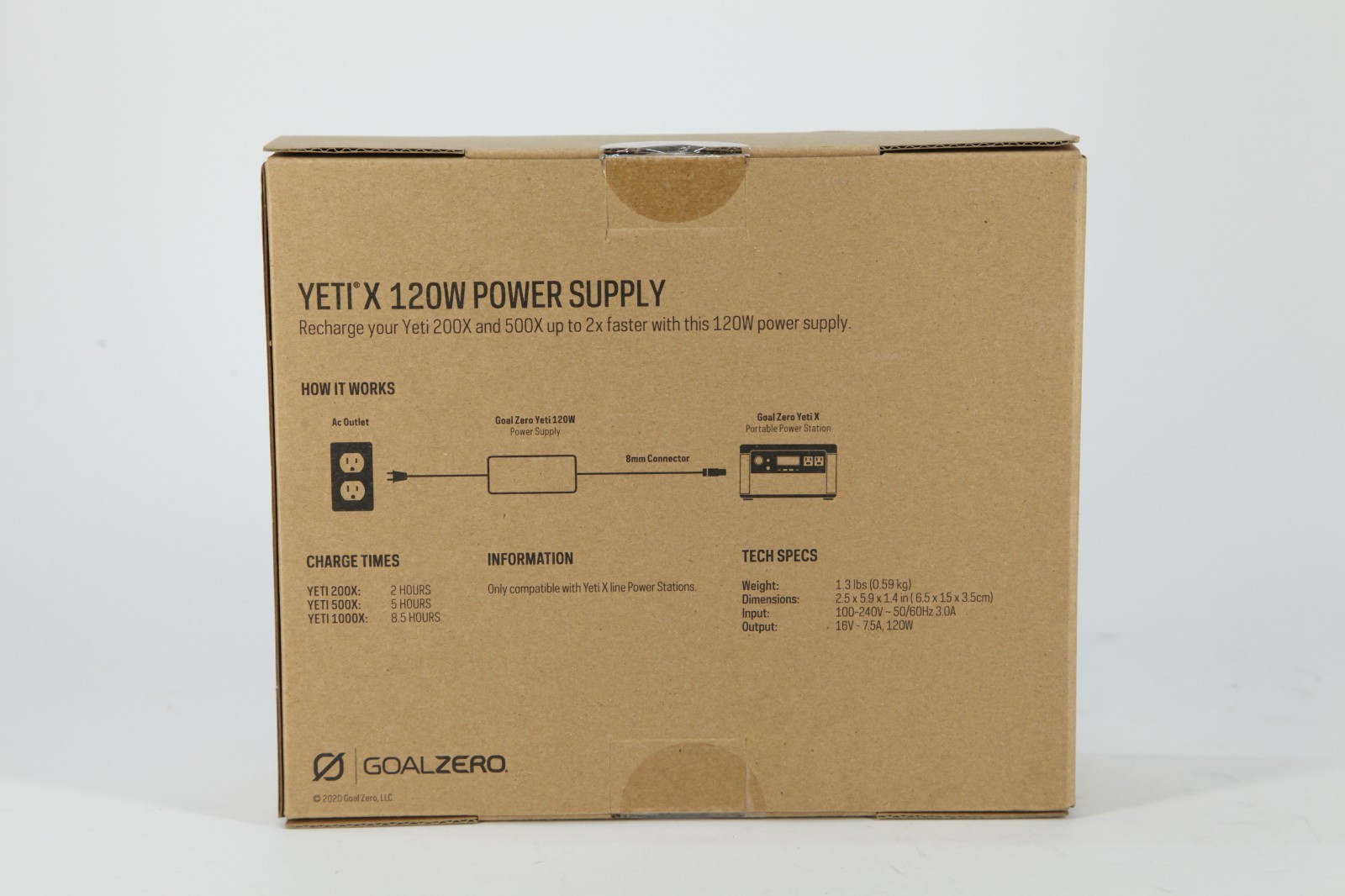 Goal Zero Yeti X 120w Power Supply Factory Sealed 98330