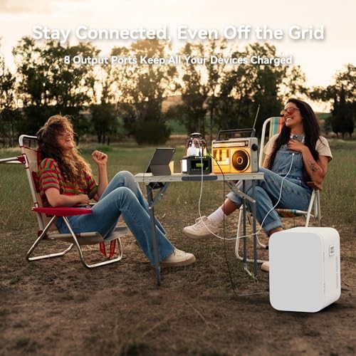 88.8Wh Solar Generator with 21W Solar Panel Included Portable Green Black