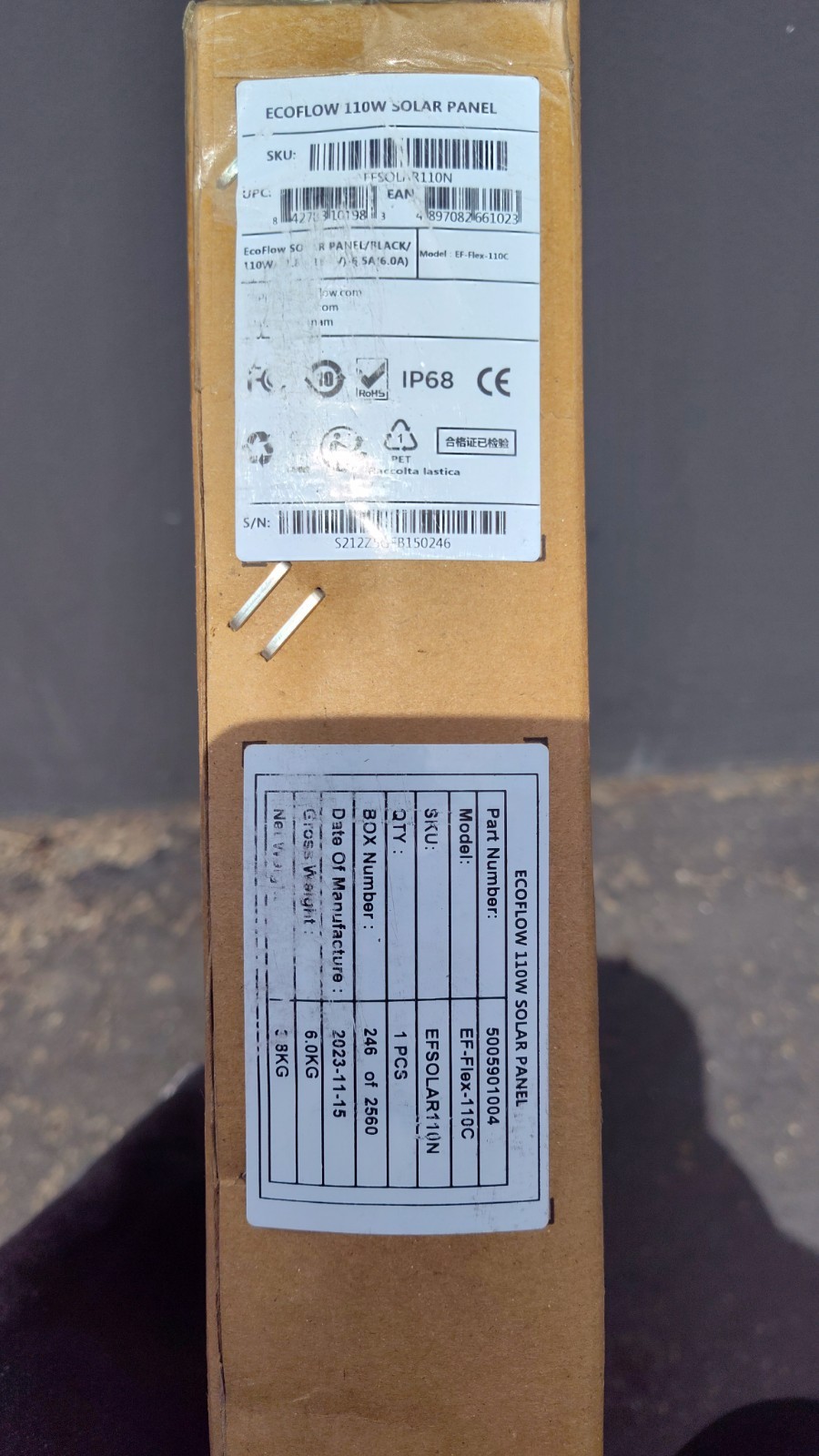 ECOFLOW EF-FLEX-110C 110W 21V IP68 Portable Solar Panel MSRP $399.99