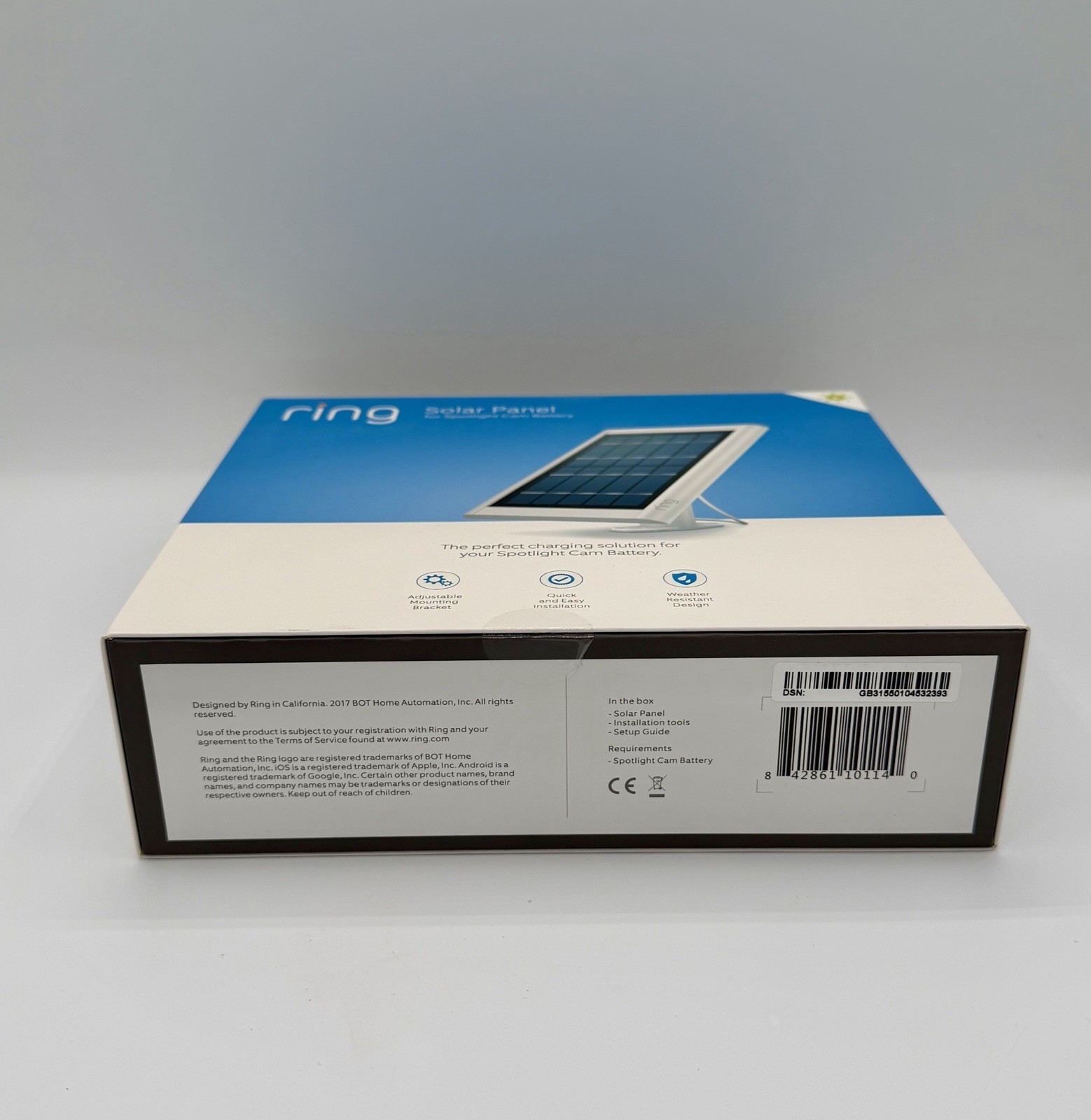 Ring Solar Panel for Spotlight Cam Battery White – New/Sealed