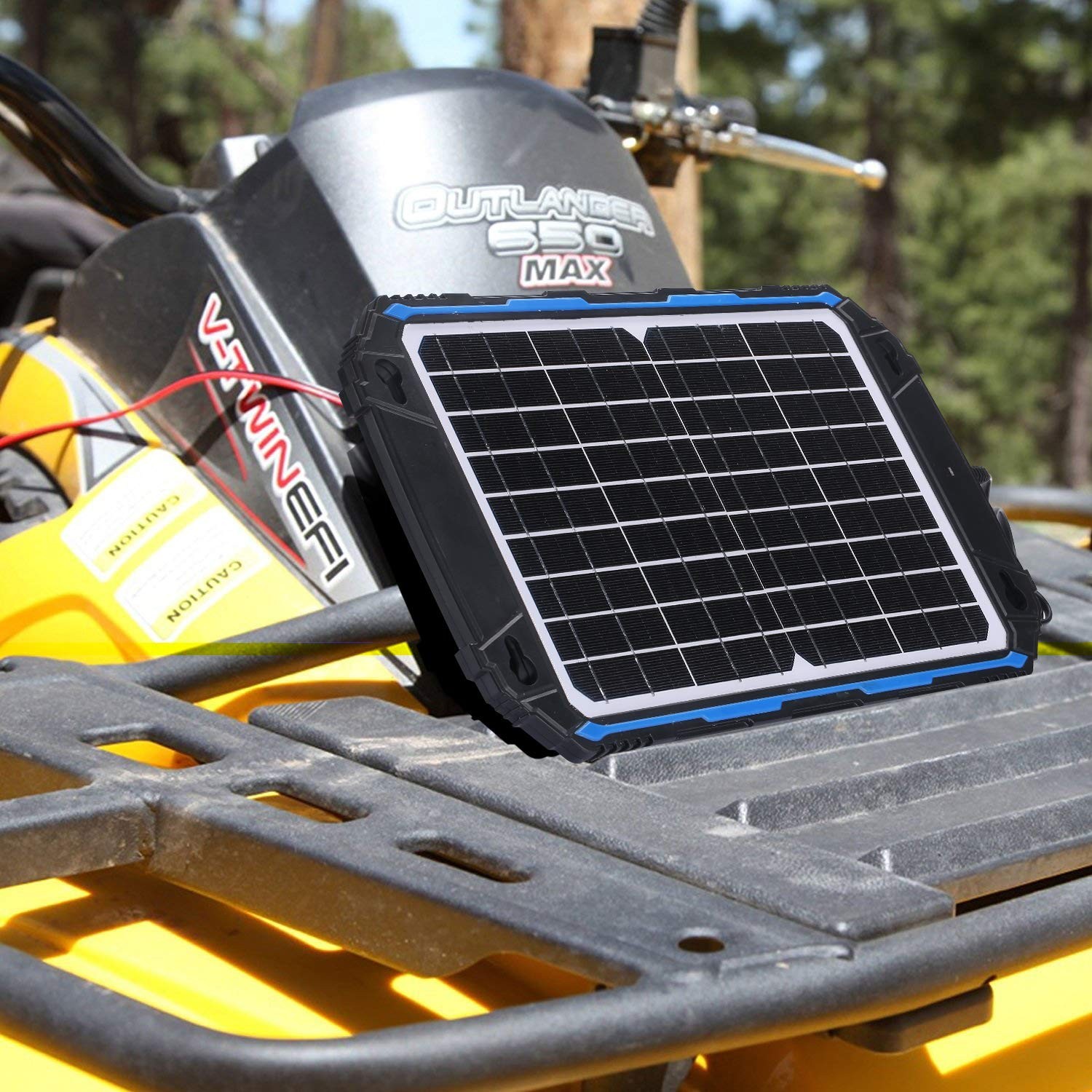 SUNER POWER Waterproof 12W 12V Solar Battery Charger & Maintainer Pro, Built-…