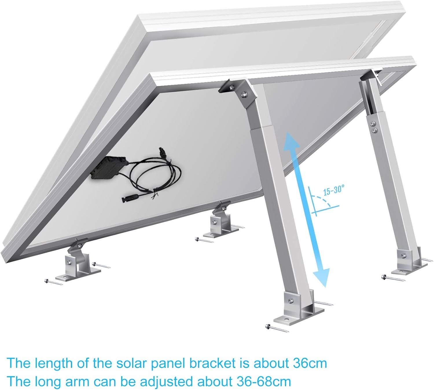Adjustable Solar Panel Tilt Mount Brackets – Aluminum Alloy Mounting Brackets Su