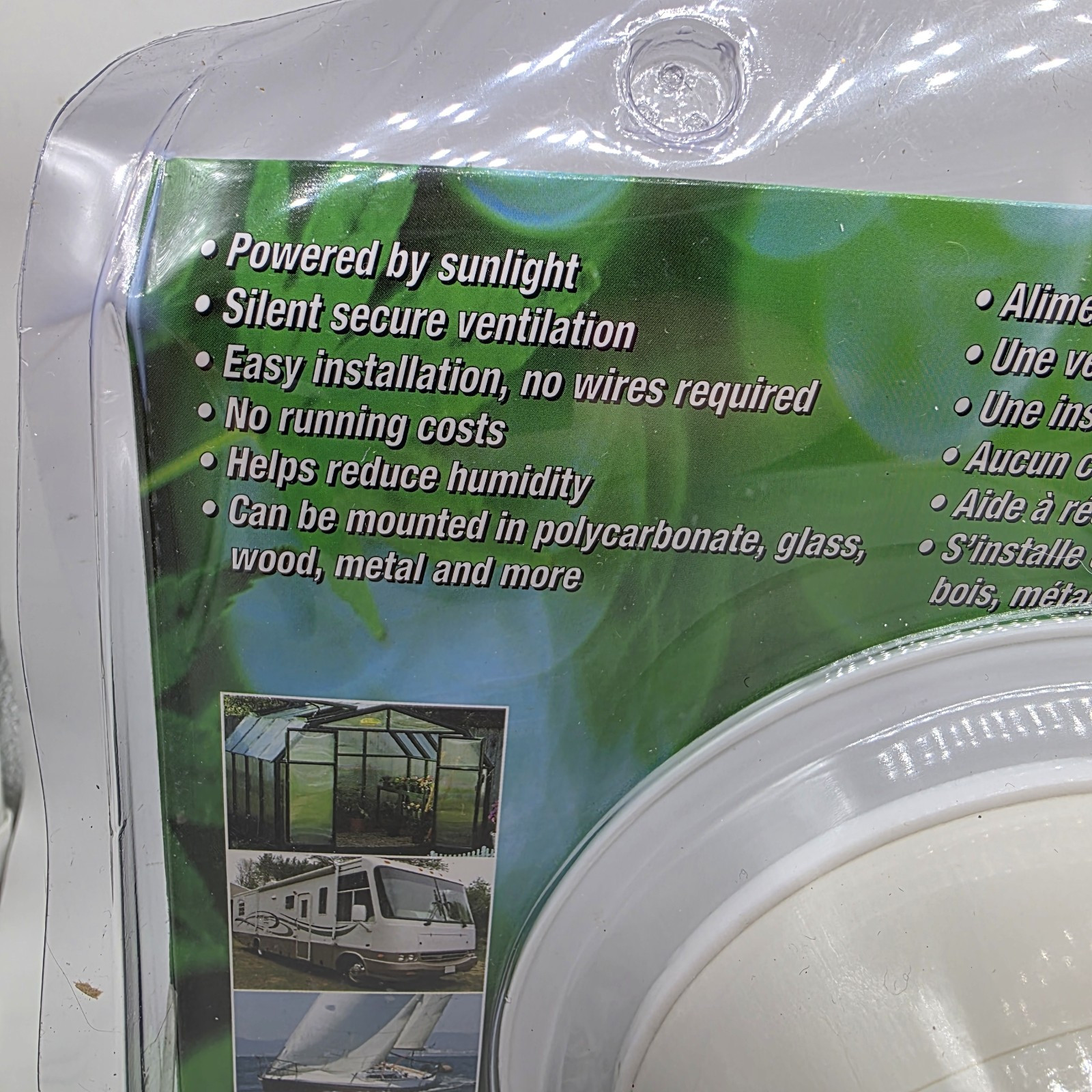 Sunforce Solar Vent 1000 For Campers Boats Greenhouse Port-a-potty Solar RV