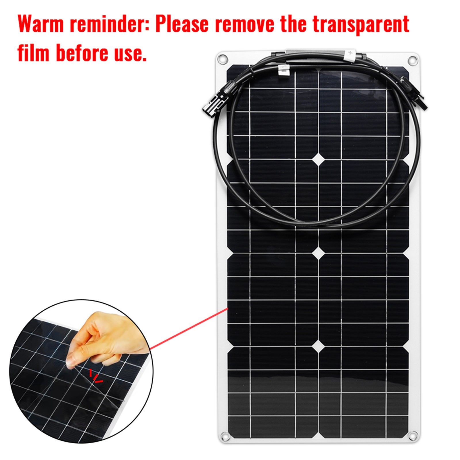 30000 Peak Solar System Kit 2pcs Flexible Panel DC 12V/24V AC110V 220V Invert4e