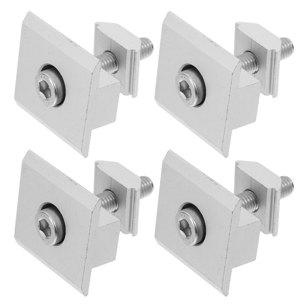 4 Pcs Solar Panel Install Hardware Mid Clamps Brackets Rv Mounts