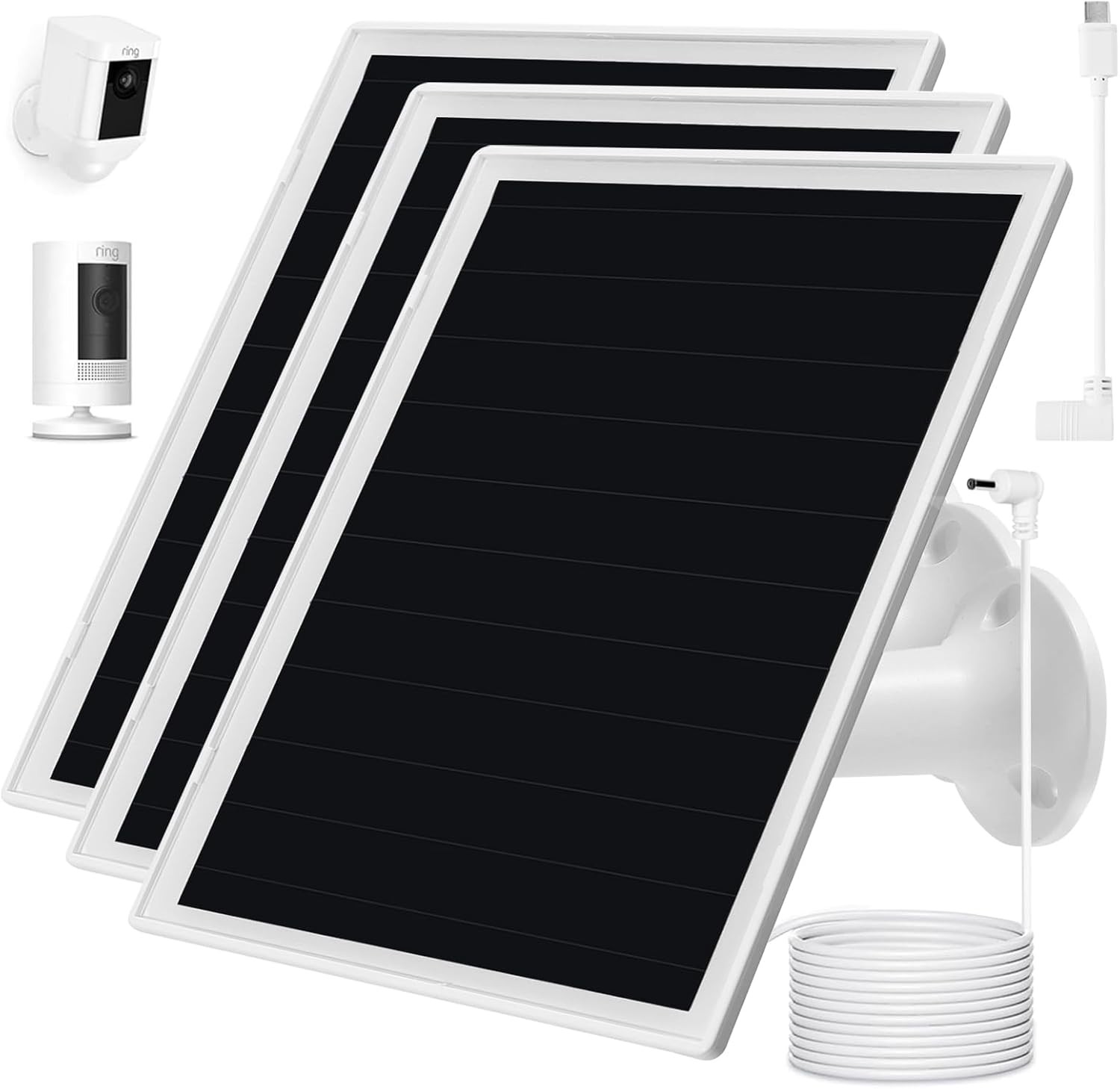 6W Solar Panel for Stick Up Spotlight Cam Plus Pro USB-C IP66 Waterproof