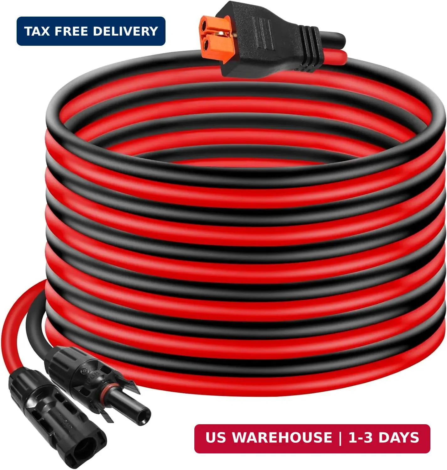 10AWG Tinned Copper Wire XT60i to Solar Panel Connector Extension Cable 20FT – H