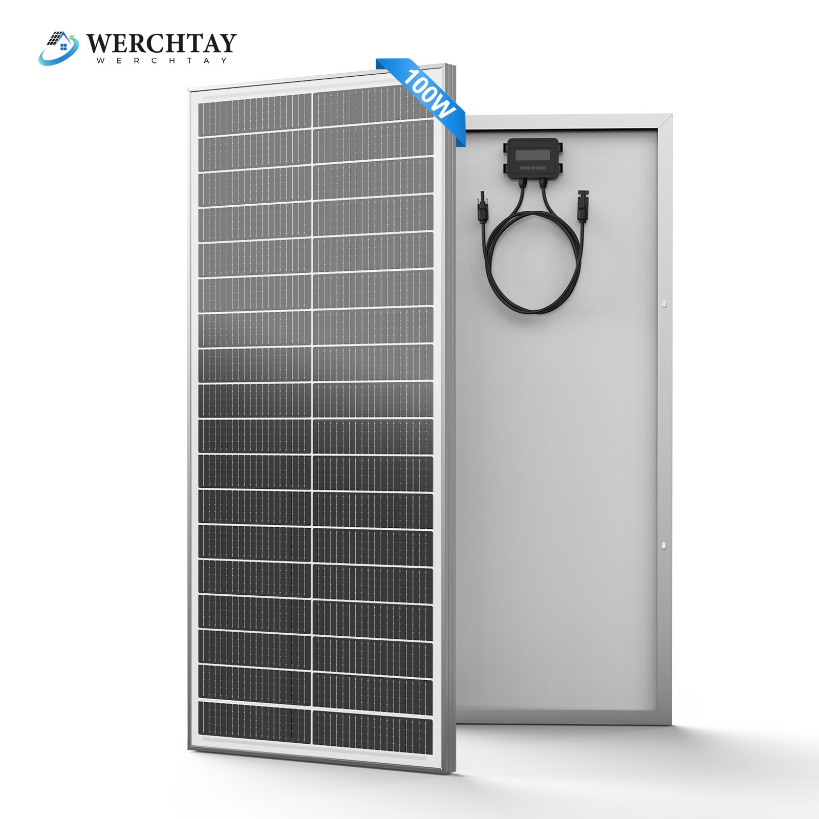 100W 18BB Mono Solar Panel RV Camping Home Off Grid Caravan Boat High-Efficiency