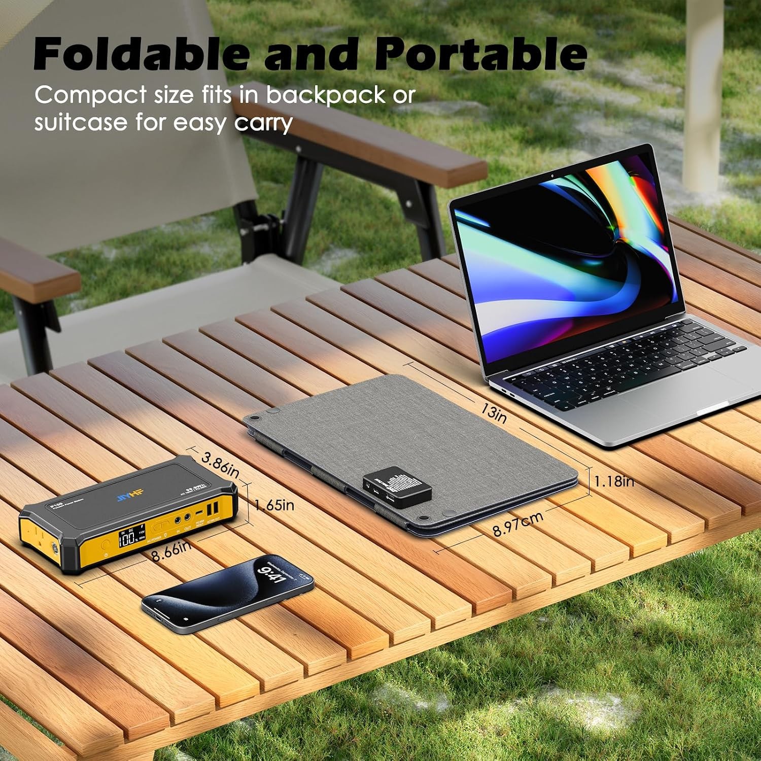 99.9Wh Power Station 30W Foldable Solar Panel Laptop