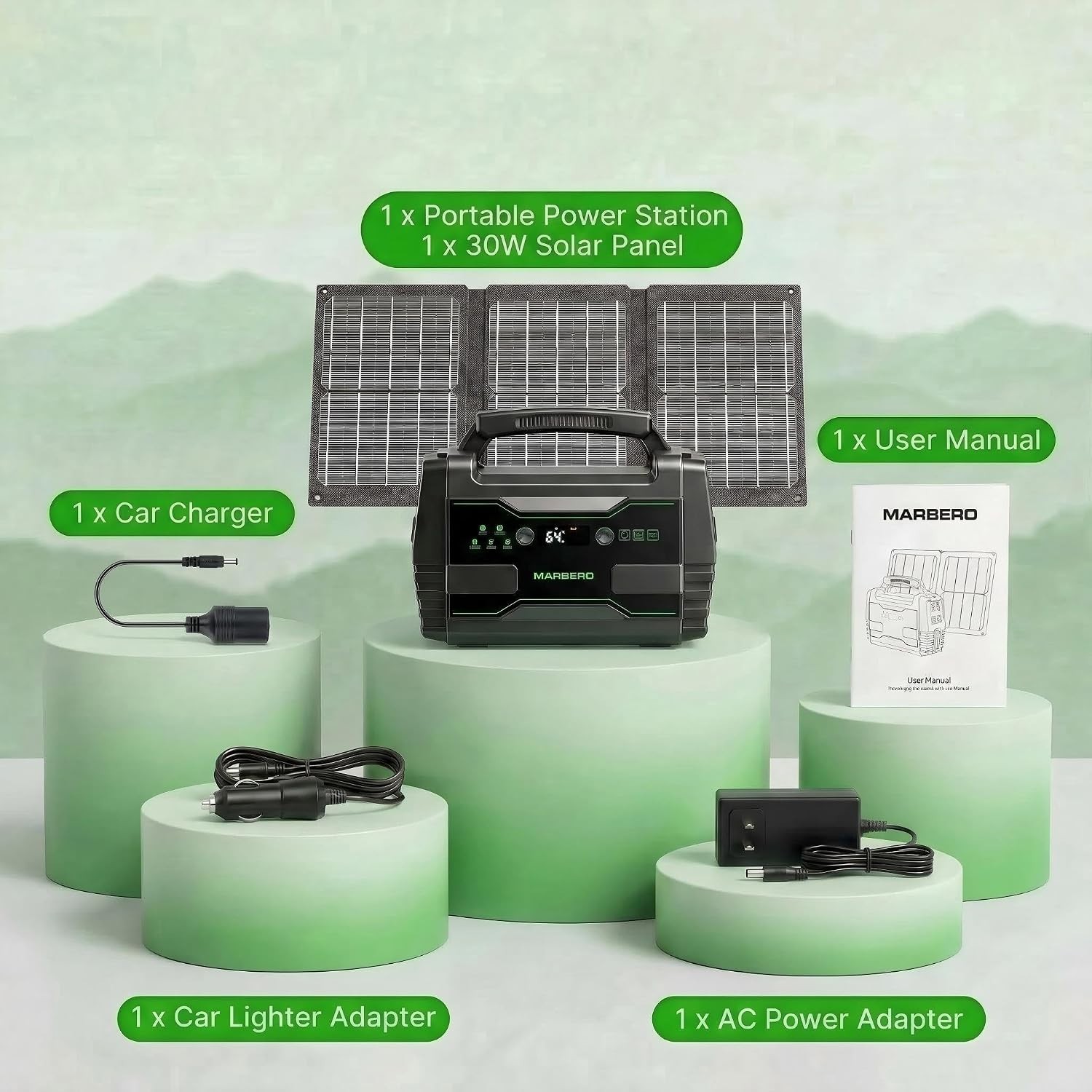 Solar Generator 155Wh + 30W Solar Panel Bundle