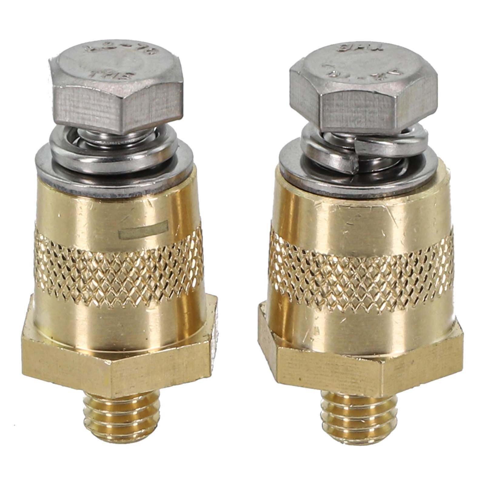 Solid Brass M8 Battery Connectors Easy Identification Positive Negative Ends