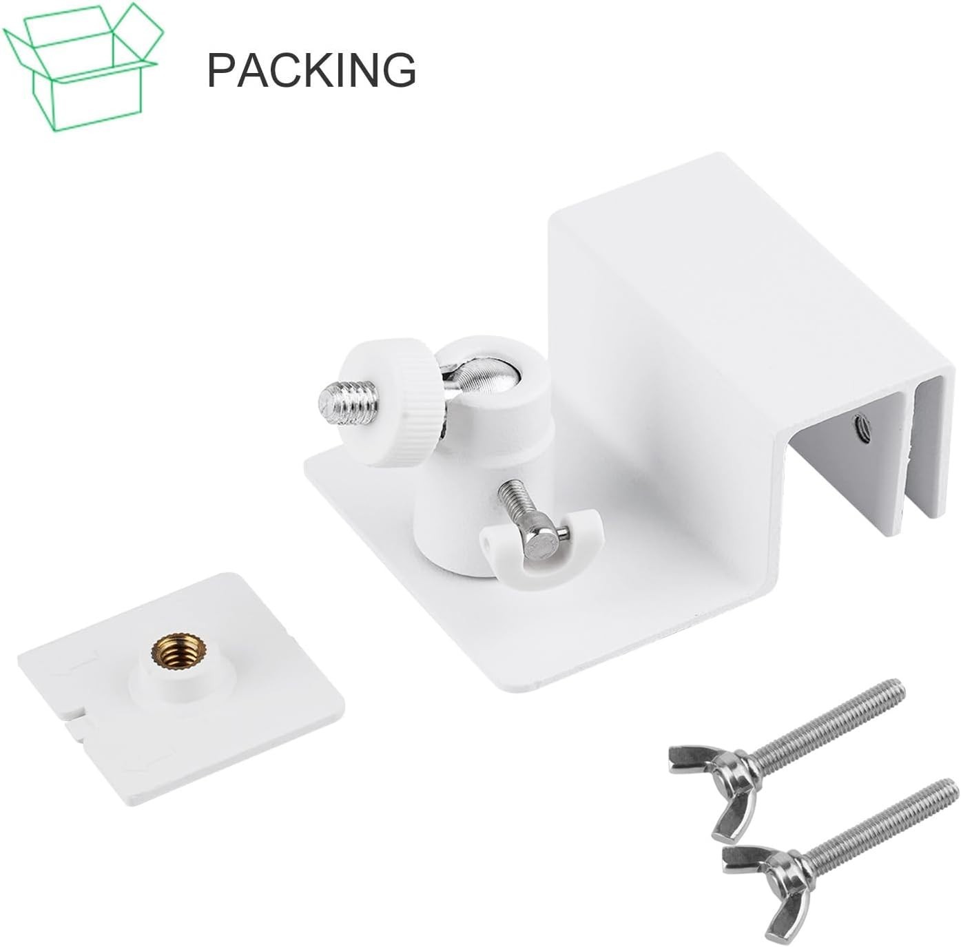 White Adjustable Aluminum Gutter Mount for Ring Solar Panel