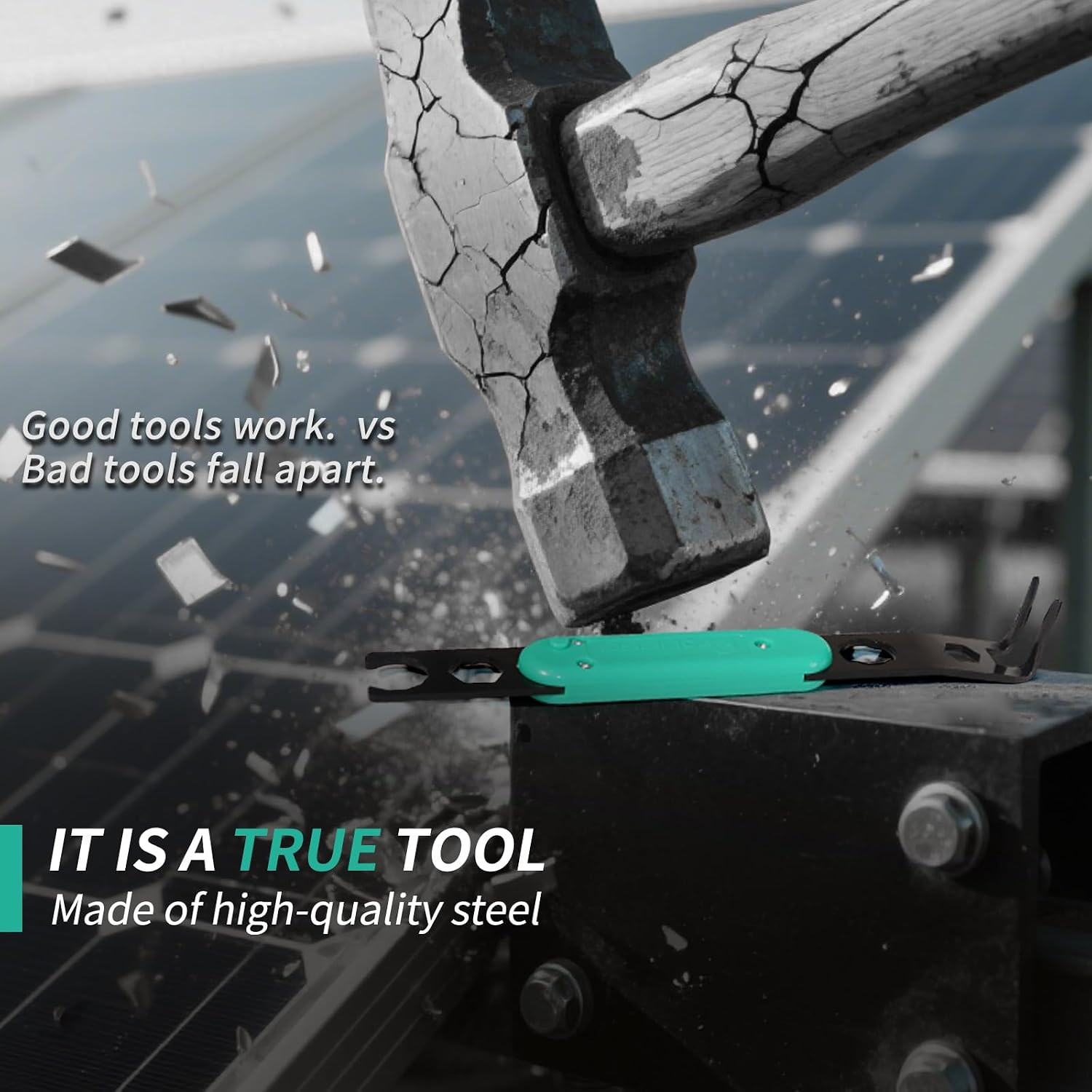 Metal Solar Mc4 Disconnect Tool Made by Heavy-Duty Steel, Spring-Loaded Slot Des
