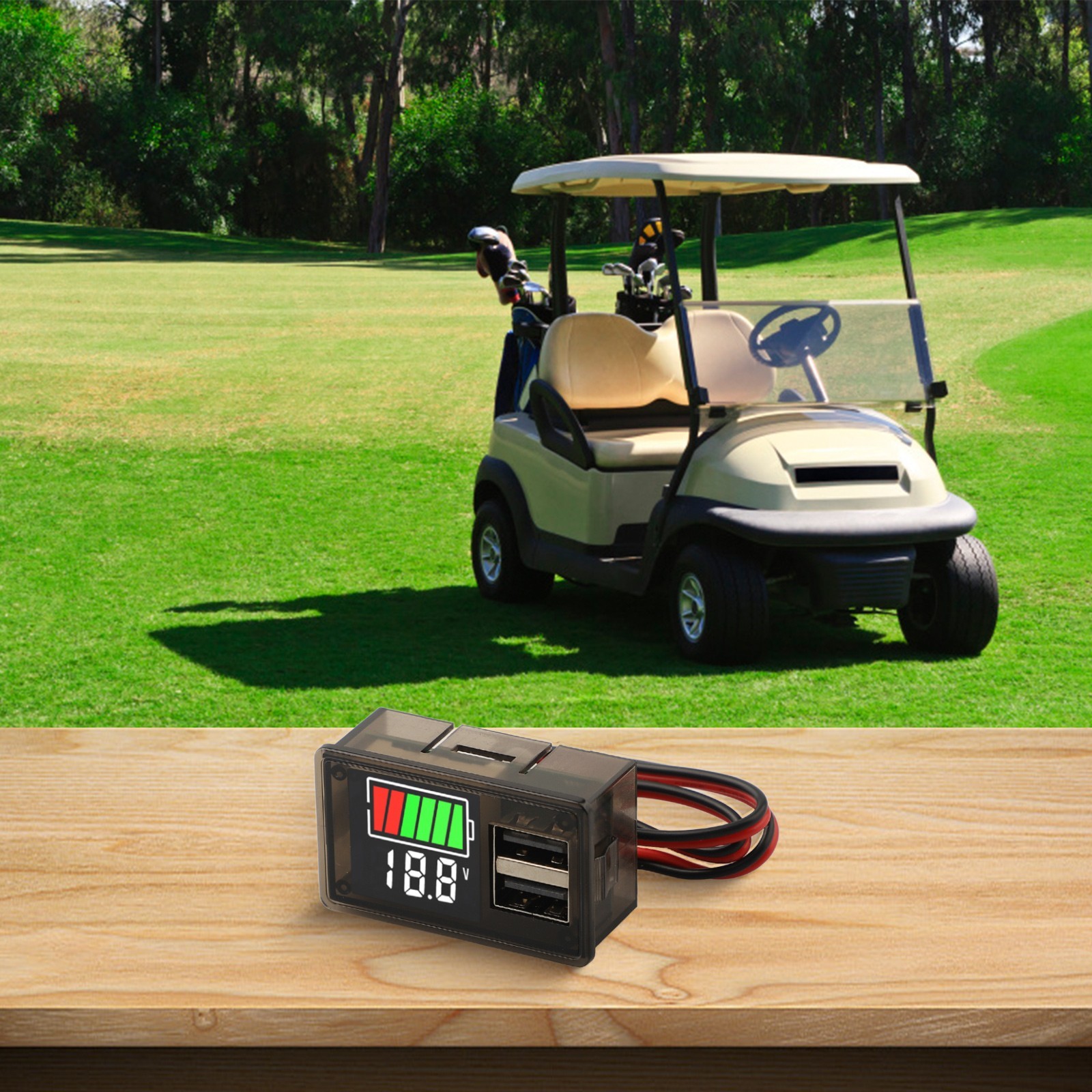 LED Digital Voltmeter DC8 30V with Dual USB Charger for Electronic Repairs