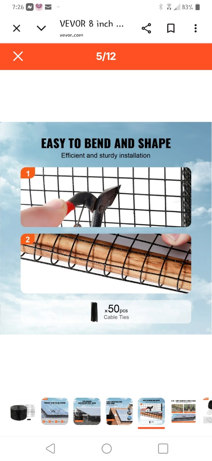 Solar Panel Critter Guard Kit
