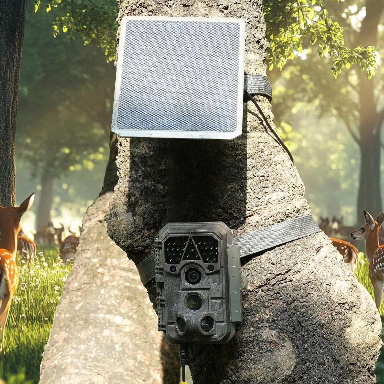 SP350 Solar Panel for Trail Camera, 12V/1A, 9/1.3A, 6V/2A, 5.5X2.1 DC Plug, 13-F