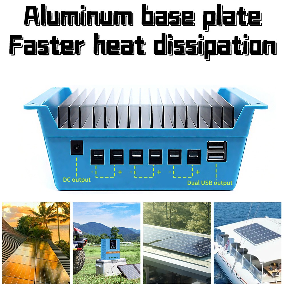 60A/100A 12V/24V/36V/48V MPPT Solar Panel PV Regulator Charge Controller LCD USB