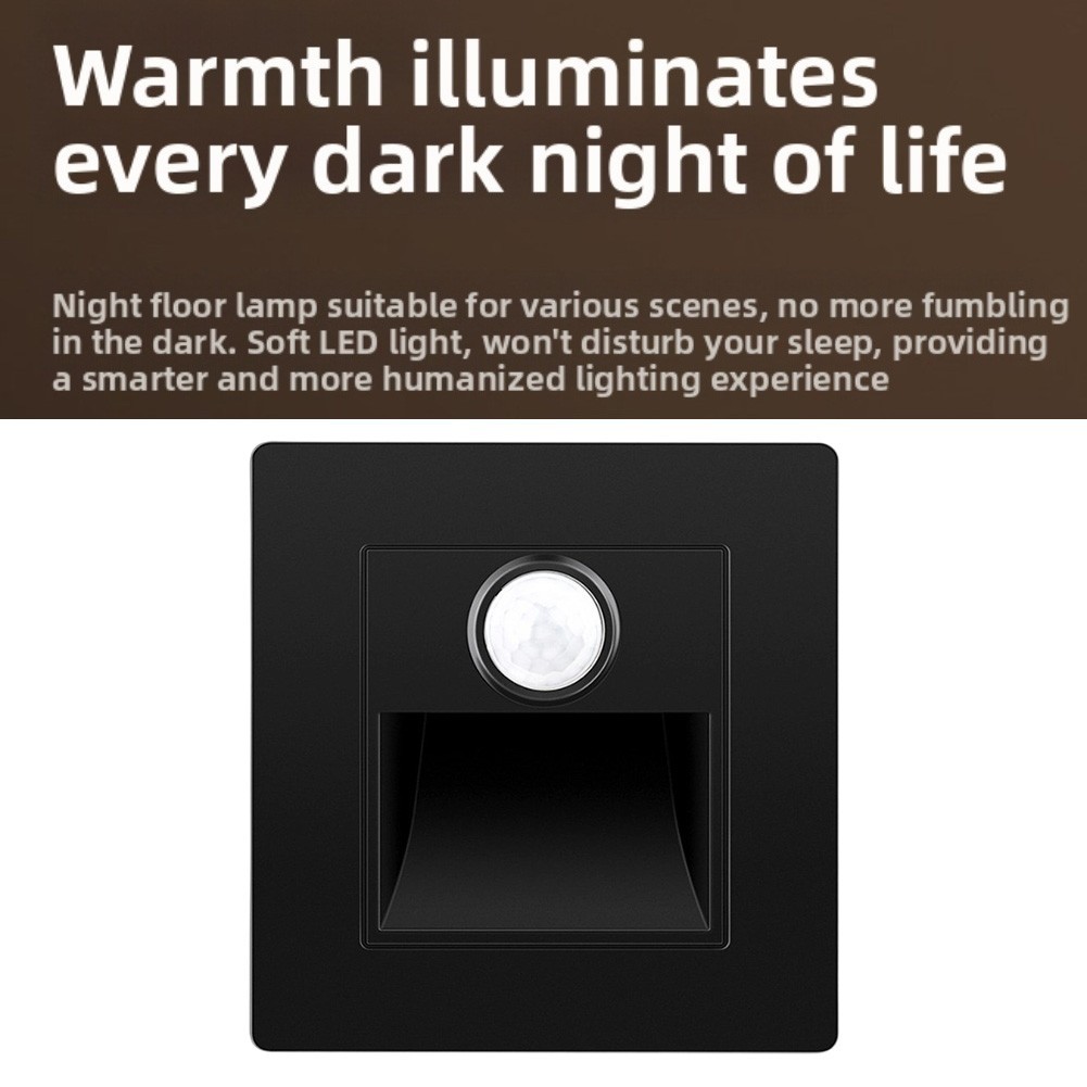 Indoor Motion Sensor LED Stair Light Recessed Wall Light for Safe Stair Use